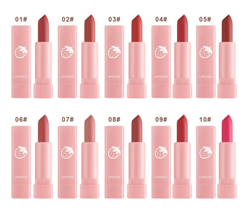 10PCS Cute Mini Matte Waterproof Lipstick